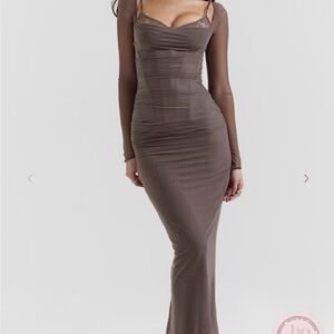 NWT! House of CB KATARINA Smoke Maxi Dress Size M Bigger Cup (D—E)